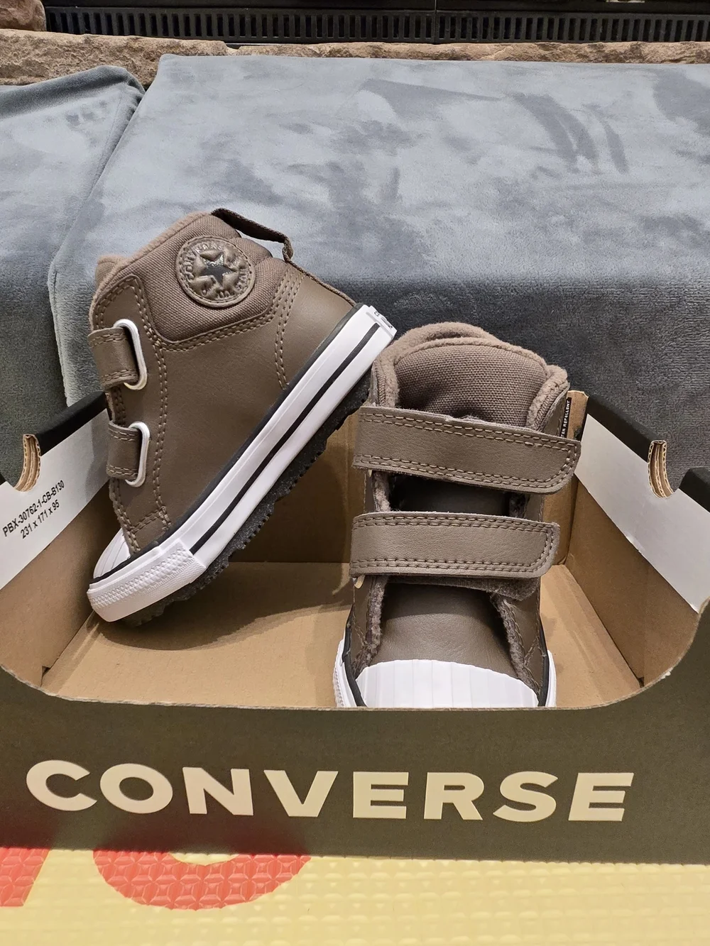 Converse Kids Brown High-Top Sneakers with White Trim